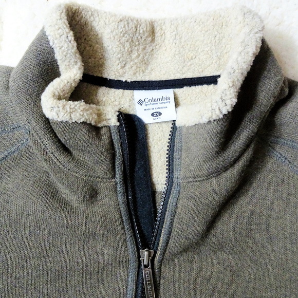 Columbia Other - Columbia Quarter Zip Gray Jacket w/Wool Collar 2XL